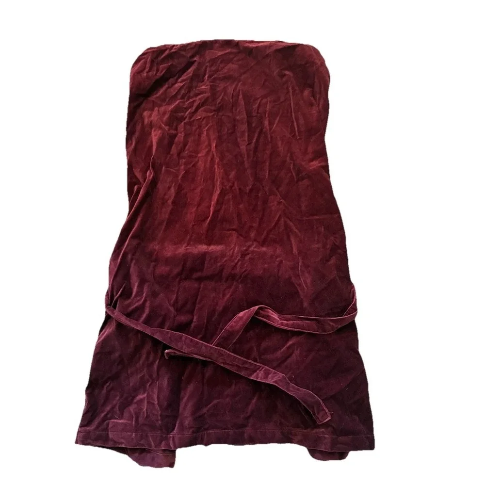 Pottery Barn Side Chair‎ Slipcover Wine Red Velvet